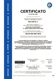 Sia Lab - Certificazione ISO9001